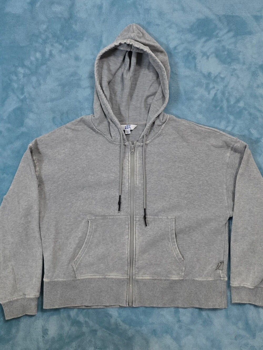 JoyLab Womens Light Gray Full-Zip Hoodie